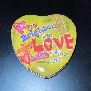 Vintage Brighton Heart Shaped Collectors Tin